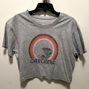Large Grey Crop Top